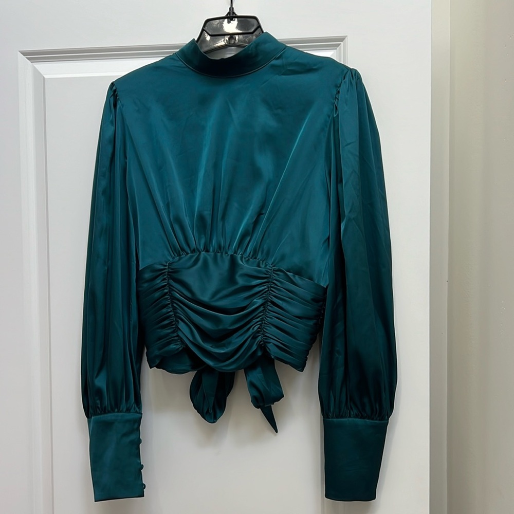 Mable dark teal long sleeve shirt